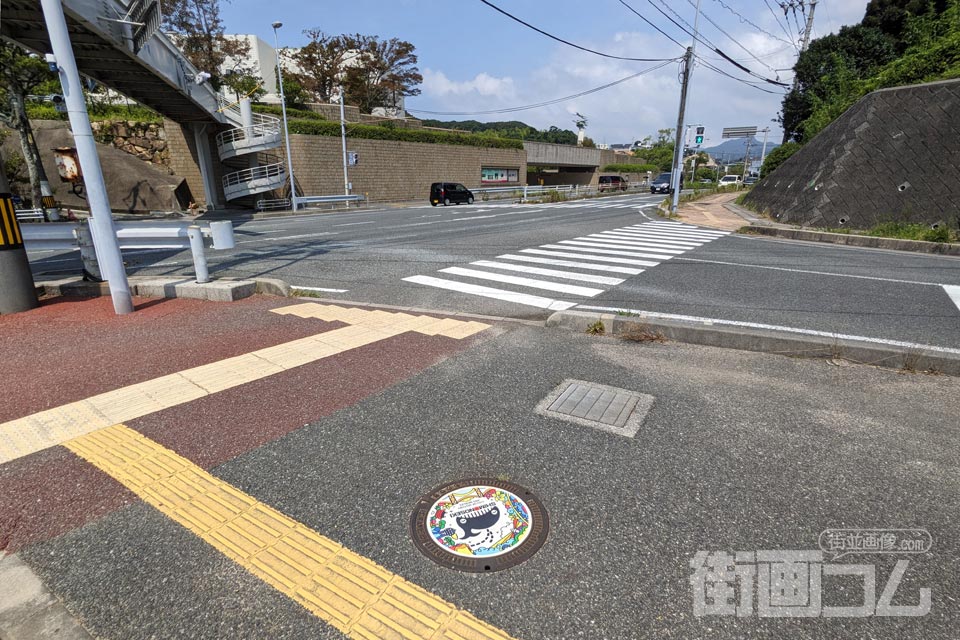 山口県下関市B001マンホール蓋の設置場所