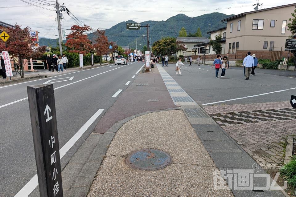 長野県小布施町A001マンホール蓋の設置場所