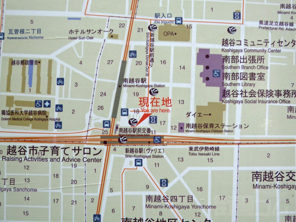 南越谷・新越谷駅周辺MAP