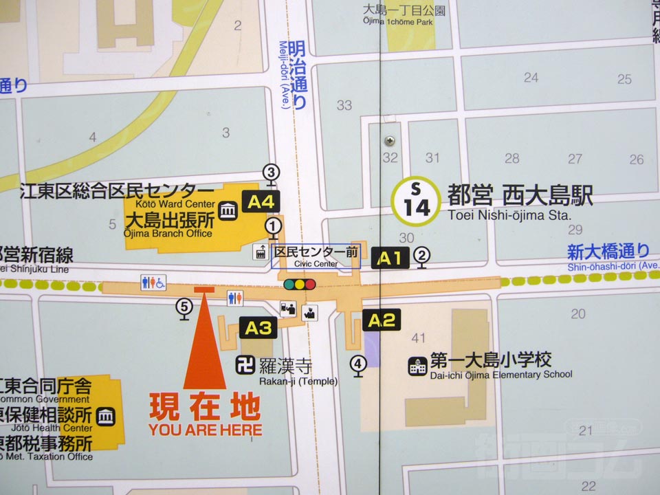 西大島駅前周辺MAP