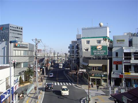 JR日野駅ホームから甲州街道(東)方面写真画像