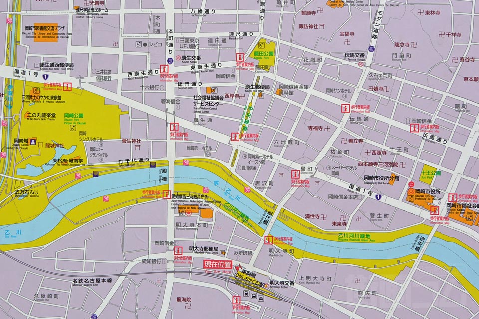 東岡崎駅周辺MAP