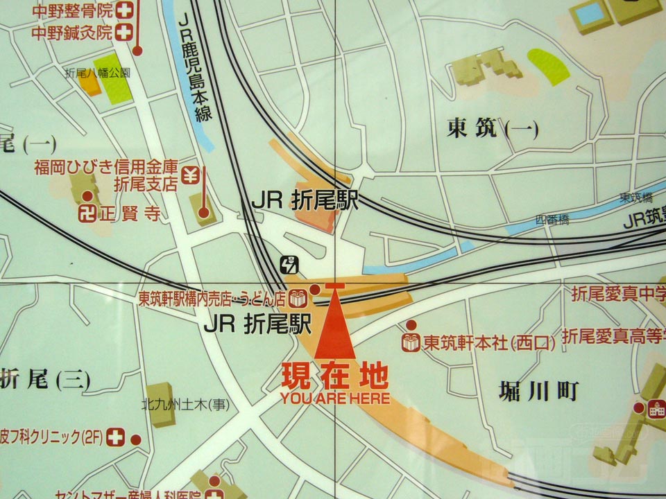 折尾駅前周辺MAP