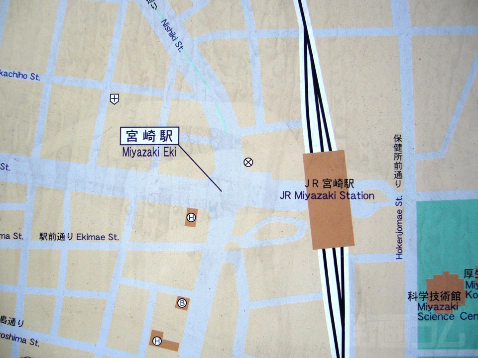 宮崎駅前周辺MAP