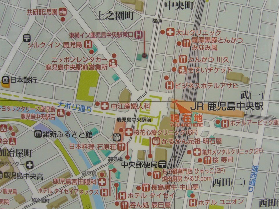 鹿児島中央駅前周辺MAP