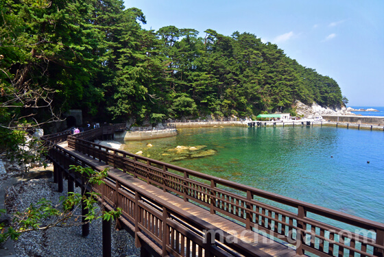 浄土ヶ浜遊歩道ウッドデッキ