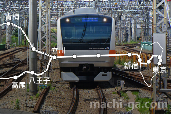 JR中央線「中央特快」「青梅特快」の停車駅は？