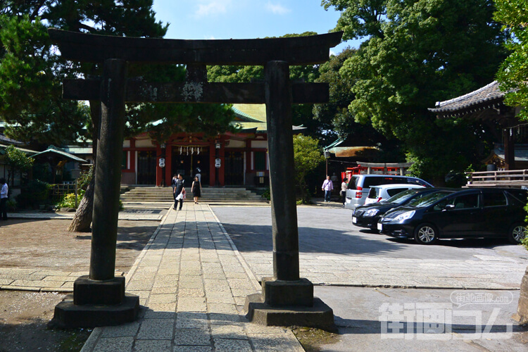 品川神社の駐車場
