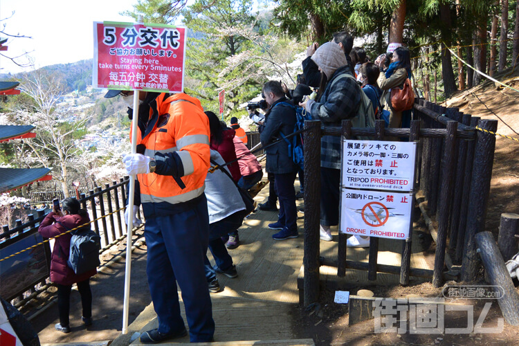 新倉山浅間公園展望台は5分交代